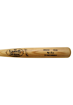 1991 Ozzie Smith St. Louis Cardinals Game-Used & Autographed Bat