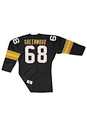 1971 L.C. Greenwood Pittsburgh Steelers Game-Used Home Durene Jersey (Photo-Matched & Graded 10 • Pounded With Repairs)