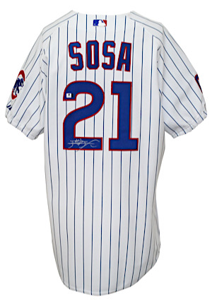 2004 Sammy Sosa Chicago Cubs Game-Used & Autographed Home Jersey