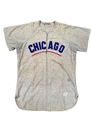 1951 Frank Hiller Chicago Cubs Game-Used Road Flannel Jersey