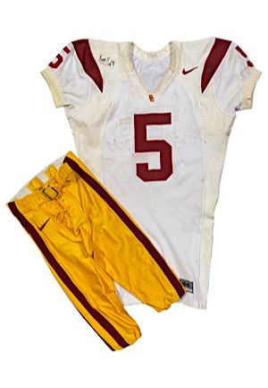 8/30/2003 Reggie Bush USC Trojans Game-Used & Autographed Road Uniform (2)(Video Matched)
