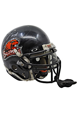 9/28/2002 Steven Jackson Oregon State Beavers Game-Used & Autographed Helmet (Photo-Matched • Sourced From Team)