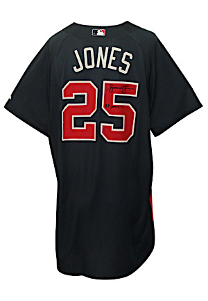 2007 Andruw Jones Atlanta Braves Player-Worn & Autographed Batting Practice Jersey