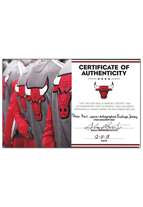 Lot Detail - 1996-97 Steve Kerr Chicago Bulls Game-Used