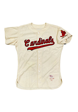 1956 Stan Musial St. Louis Cardinals Game-Used & Autographed Home Flannel Jersey (MEARS A10 • PSA/DNA • Rare One-Year Style)