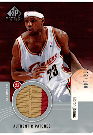 2004 SP LeBron James Game-Used Authentic Patches #AP-LJ (6/100) 