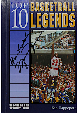 Michael Jordan Autographed & Inscribed "Top 10 Basketball Legends" Hardcover Book
