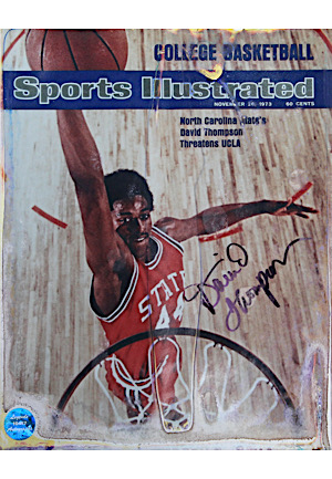 1973 David Thompson Autographed Sports Illustrated Magazine Cover Photo