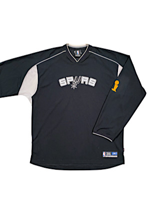 2005 Tim Duncan San Antonio Spurs NBA Finals Player Worn Shooting Shirt (Photo-Matched • MeiGray LOA)