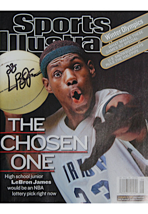 2002 LeBron James Autographed Sports Illustrated Magazine
