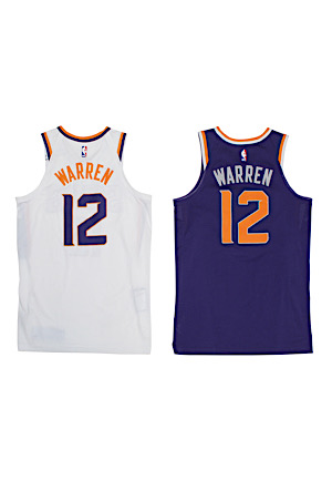 2017-18 T.J. Warren Phoenix Suns Game-Used Home & Road Jerseys (2)(Photo-Matched)
