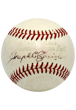 Joe Cronin Single-Signed OAL Baseball (Full JSA)
