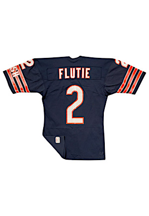 1986-87 Doug Flutie Chicago Bears Game-Used Home Jersey (Repairs)