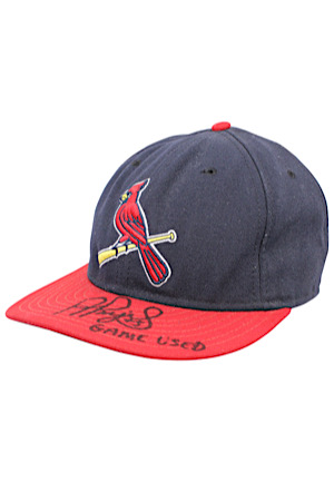 Albert Pujols St. Louis Cardinals Game-Used Autographed & Inscribed "Game Used" Cap (Full JSA)
