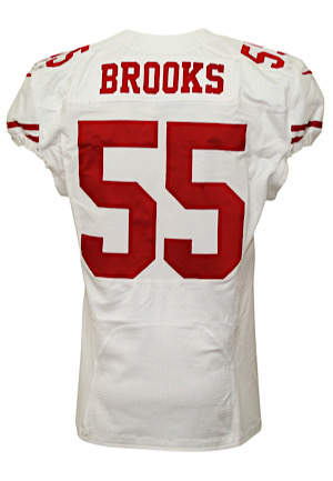 2013 Ahmad Brooks San Francisco 49ers Game-Used Road Jersey (Team Repair)