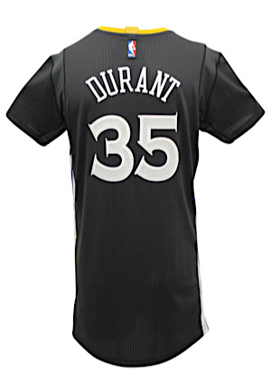 2016-17 Kevin Durant Golden State Warriors Game-Issued Alternate Jersey