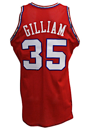 1990-91 Armen Gilliam Philadelphia 76ers Game-Used & Autographed Home Jersey