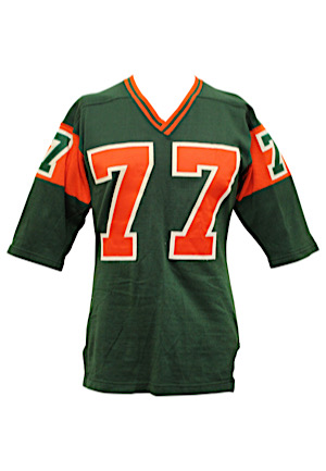 Early 1960s Miami Hurricanes Game-Issued Durene Jersey #77