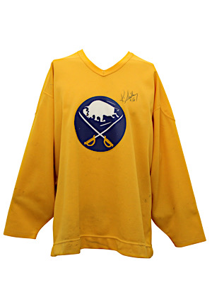 Early 1980s Ric Seiling Buffalo Sabres Player Worn & Autographed Practice Jersey