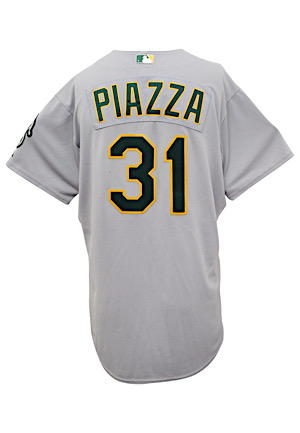 2007 Mike Piazza Oakland As Game-Used Road Jersey (Final Season)