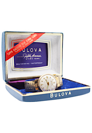1960s Bobby Murcer Topps Minor League Player Of The Month Presentation Bulova Watch (Family LOA)