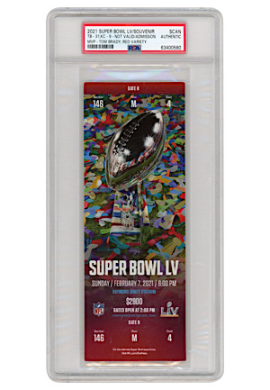 2021 Super Bowl LV Ticket Stub (PSA Encapsulated)