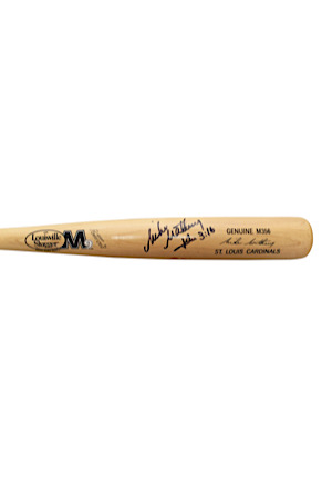 Mike Matheny St. Louis Cardinals Game-Ready & Autographed Bat