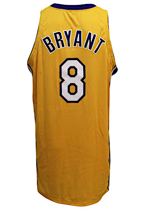 2001-02 Kobe Bryant Los Angeles Lakers Game-Issued Home Jersey