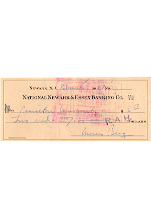 1957 Moe Berg Autographed Bank Check