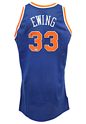 1996-97 Patrick Ewing New York Knicks Game-Used & Autographed Road Jersey (PSA/DNA)