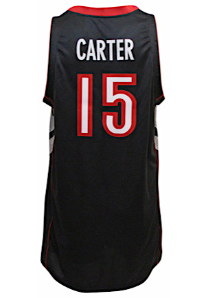 2000-01 Vince Carter Toronto Raptors Game-Used & Autographed Road Jersey (Sourced From Assistant Coach)