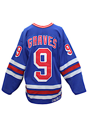1991-92 Adam Graves New York Rangers Game-Used Road Jersey