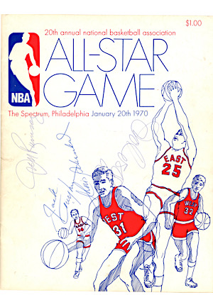 1/20/1970 NBA All-Star Game Multi-Signed Program Including Auerbach