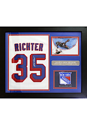 2004 Mike Richter New York Rangers Autographed Retirement Plaque