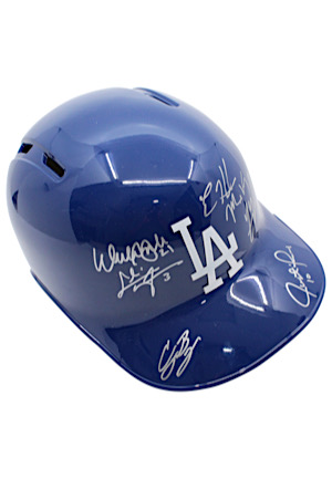 2018 Los Angeles Dodgers Multi-Signed Batting Helmet (MLB Authenticated • Fanatics Hologram)