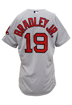 2017 Jackie Bradley Jr. Boston Red Sox Game-Used Road Jersey (MLB Authenticated)