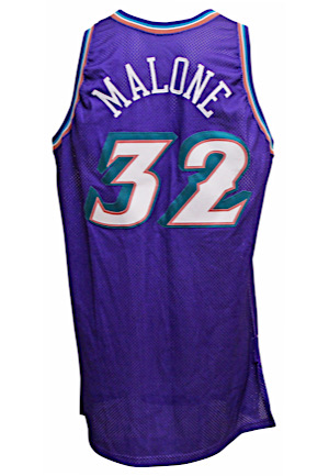 1997-98 Karl Malone Utah Jazz NBA Finals Pro-Cut Jersey