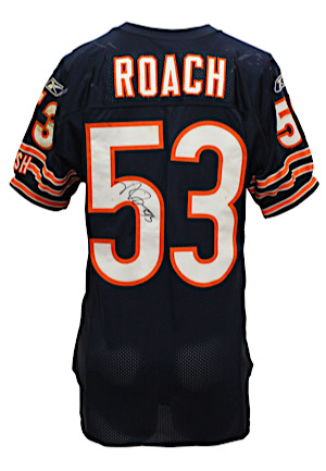 10/16/2011 Nick Roach Chicago Bears Game-Used & Autographed Home Jersey (Photo-Matched)