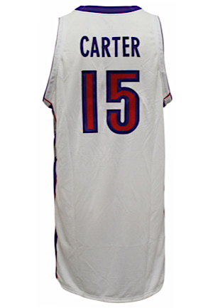 2000-01 Vince Carter Toronto Raptors Game-Used Home Jersey