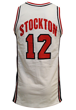 1992 John Stockton United States Olympics "Dream Team" Game Jersey (Gold Medal Team)