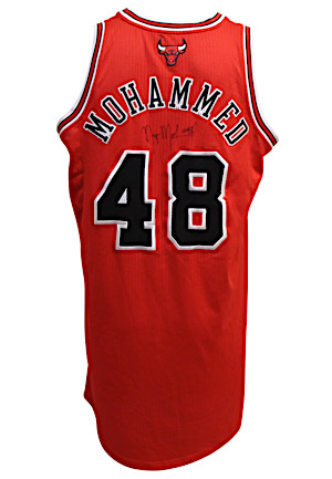 2012-13 Nazr Mohammed Chicago Bulls Game-Used & Autographed Road Jersey