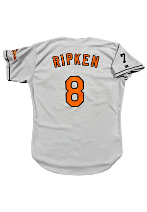 1999 Cal Ripken Jr. Baltimore Orioles Game-Used Road Jersey (Grob Graded Superior)