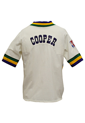 1980-81 Wayne Cooper Utah Jazz Player Worn Shooting Shirt (NBA 35th Anniversary Patch)
