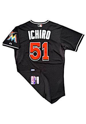 7/26/2015 Ichiro Suzuki Miami Marlins Game-Used Alternate Jersey (MLB Auth • Photo-Matched)