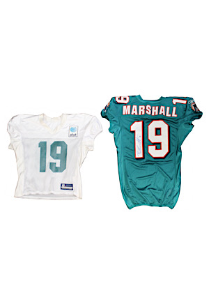 2011 Brandon Marshall Miami Dolphins Game-Issued & Autographed Jersey & Player Worn Practice Jersey (2)