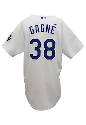 Mid 2000s Eric Gagne Los Angeles Dodgers Autographed Home Replica Jersey