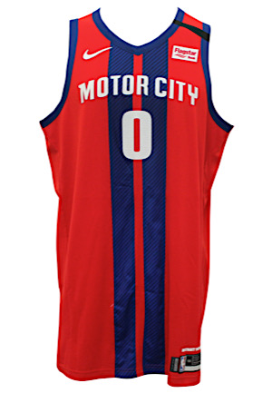 2019-20 Andre Drummond Detroit Pistons Game-Issued City Jersey (Fanatics)