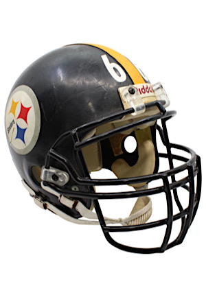 Circa 1994 Lonnie Palelei Pittsburgh Steelers Game-Used Helmet