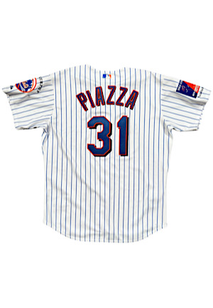 2004 Mike Piazza NY Mets Game-Used Home Jersey (Steiner)