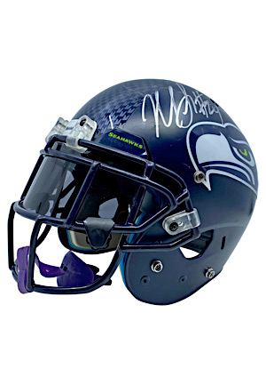 2013 Marshawn Lynch Seattle Seahawks Game-Used & Signed Helmet (Photo-Matched To Multiple Games • Championship Season)